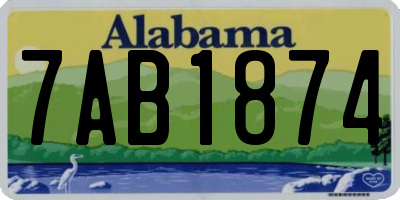 AL license plate 7AB1874