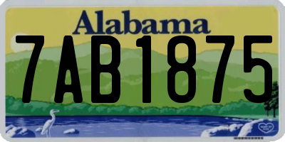 AL license plate 7AB1875