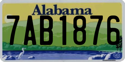 AL license plate 7AB1876