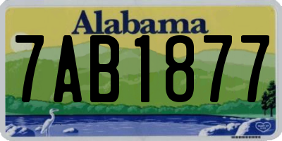 AL license plate 7AB1877