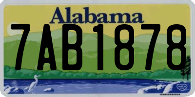AL license plate 7AB1878