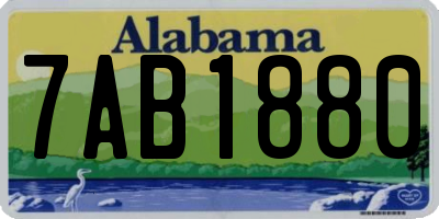 AL license plate 7AB1880