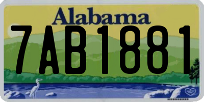 AL license plate 7AB1881