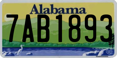 AL license plate 7AB1893