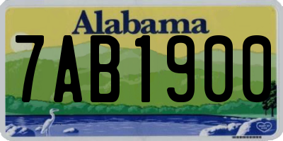 AL license plate 7AB1900