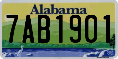 AL license plate 7AB1901