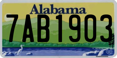 AL license plate 7AB1903