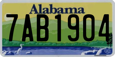 AL license plate 7AB1904