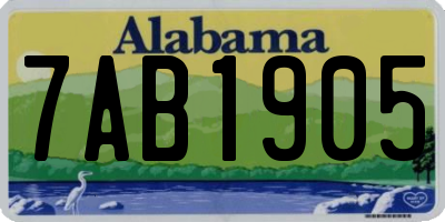 AL license plate 7AB1905