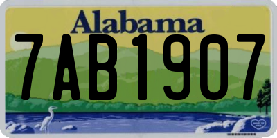 AL license plate 7AB1907