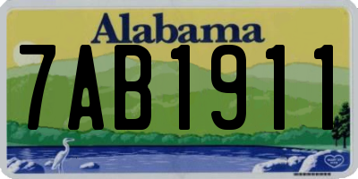 AL license plate 7AB1911