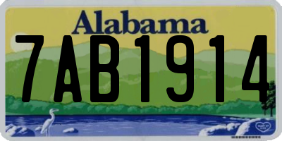AL license plate 7AB1914