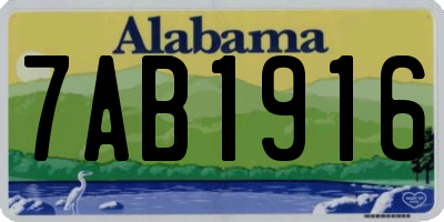AL license plate 7AB1916