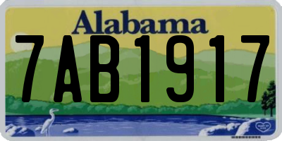 AL license plate 7AB1917