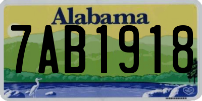 AL license plate 7AB1918