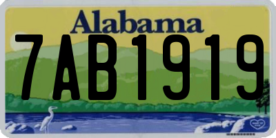 AL license plate 7AB1919