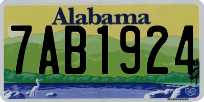 AL license plate 7AB1924