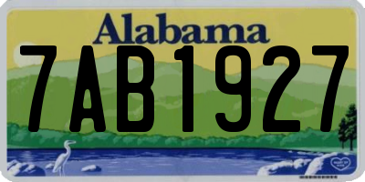 AL license plate 7AB1927
