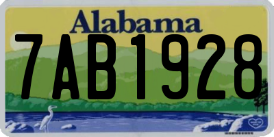 AL license plate 7AB1928