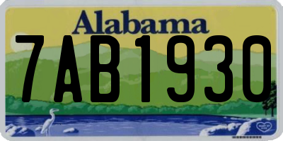 AL license plate 7AB1930