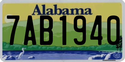 AL license plate 7AB1940