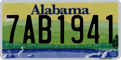 AL license plate 7AB1941