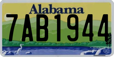AL license plate 7AB1944
