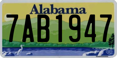 AL license plate 7AB1947