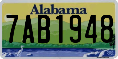 AL license plate 7AB1948