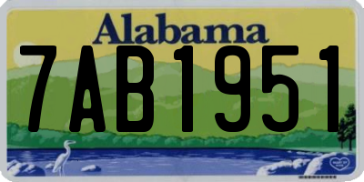 AL license plate 7AB1951