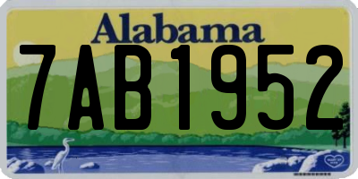 AL license plate 7AB1952