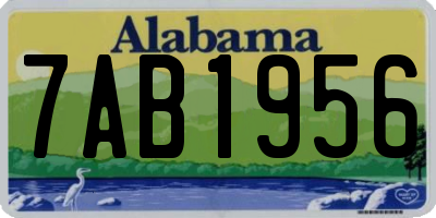 AL license plate 7AB1956