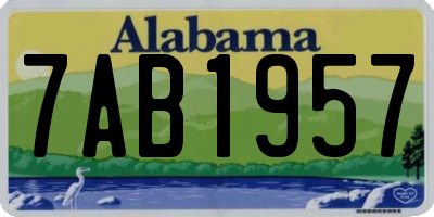 AL license plate 7AB1957