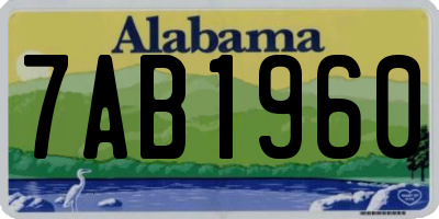 AL license plate 7AB1960