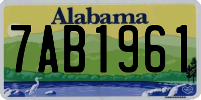 AL license plate 7AB1961