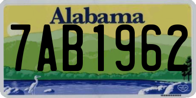 AL license plate 7AB1962