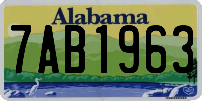 AL license plate 7AB1963