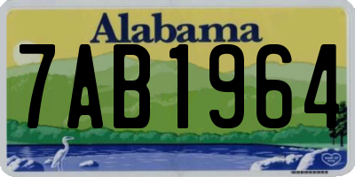 AL license plate 7AB1964