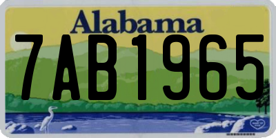 AL license plate 7AB1965