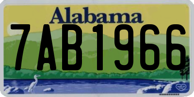 AL license plate 7AB1966