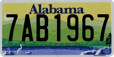 AL license plate 7AB1967