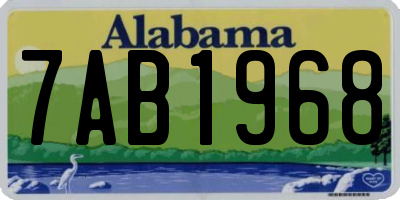 AL license plate 7AB1968
