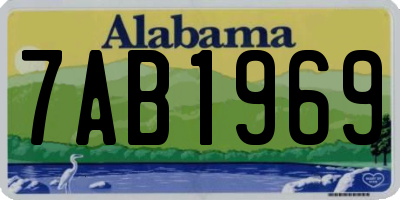 AL license plate 7AB1969