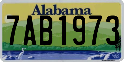 AL license plate 7AB1973