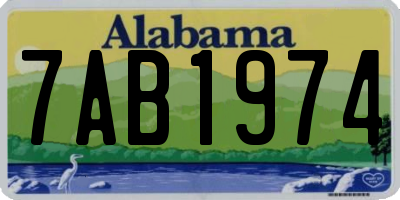 AL license plate 7AB1974