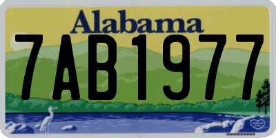 AL license plate 7AB1977