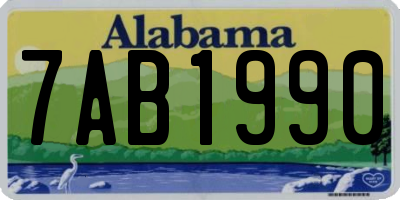 AL license plate 7AB1990