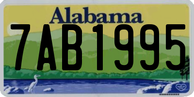 AL license plate 7AB1995