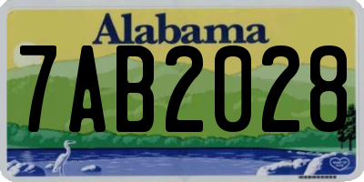 AL license plate 7AB2028