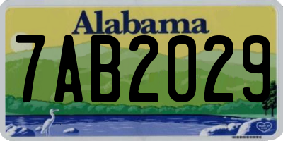 AL license plate 7AB2029